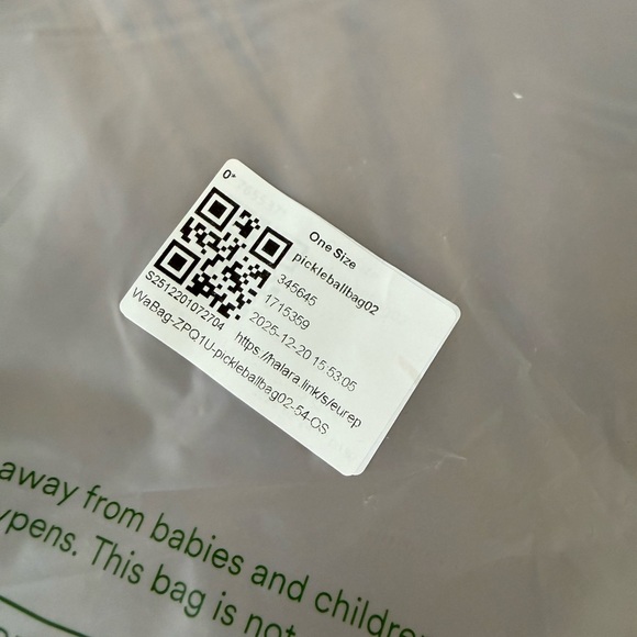 HALARA Pickleball Cream and Green Tote Bag NWT - Picture 10 of 10